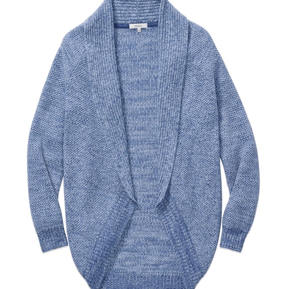 ARITZIA Haddon Open Front Sweater Cardigan Blue L